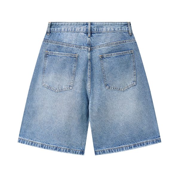 3576 Men's 11.8 oz Baggy Loose Graffiti Printing Denim Shorts