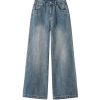 Women's 11 OZ Classic Five Pockets Wide Leg Jeans