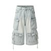 1519 Men's 12.5 OZ Baggy Loose Cargo Capri Cropped Jeans