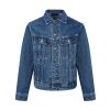 DY-994 Men's 14.8 OZ Boxy Stretch Vertical Slub Trucker Denim Jackets