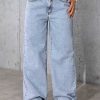 1788124910619873.jpeg Women's 11.8 OZ Low‑Mid Rise Wide Leg Snow Wash Jeans