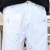 H3716 Men's 10.6 OZ Wide Leg Raw White Jeans