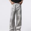 BY490 Men's 12.8 OZ Grunge Marble Tie Dye Wash Wide Leg Jeans