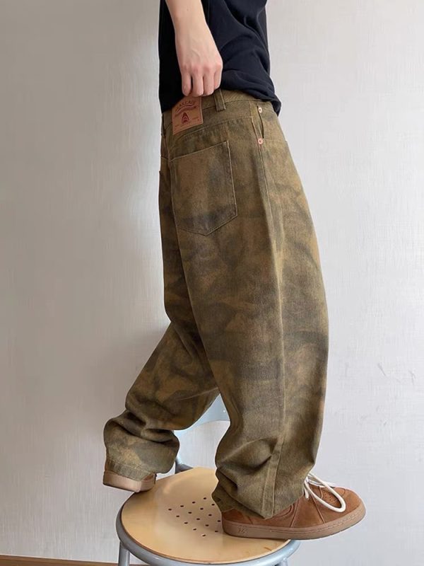 1788616143679005.jpg CAMO002 Men's Camo Digital All Over Printing Baggy Wide Leg Pants