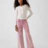 10 OZ Big Girls Y2K Pink Low Rise Wide Leg Cargo Jeans