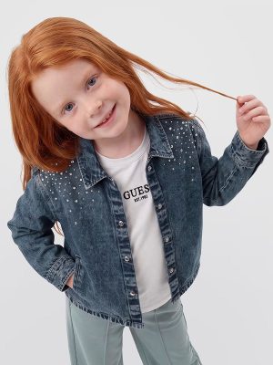 1788747666602043.jpg 11.8 OZ Little Girls Vintage Cropped Acid Wash Rhinestone Denim Jackets