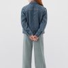 11.8 OZ Little Girls Vintage Cropped Acid Wash Rhinestone Denim Jackets