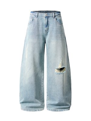 1788826057174684.jpg 9205 Men's Curved‑leg Back‑half Elastic Waistband Ripped Jeans