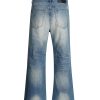 Q213  Men's 14 OZ 100% Cotton Classic Five Pockets Bootcut Jeans