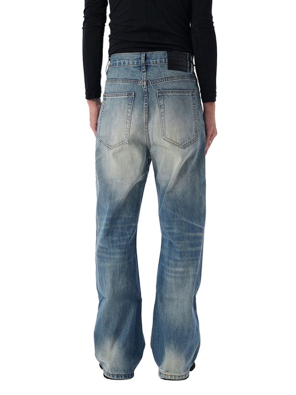 Q213  Men's 14 OZ 100% Cotton Classic Five Pockets Bootcut Jeans