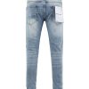 PB105 Men's 10.6 oz Stretch Destroyed Ripped Skinny Fit Jeans