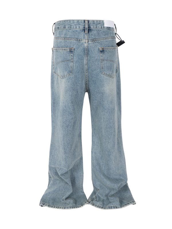 1788834308258978.jpg T-GJ019 Men's 13.5 OZ High Rise Light Stone Wash Flare Jeans