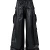 8404 Men's Baggy Matte Coated Drawstring Waist Cargo Pants