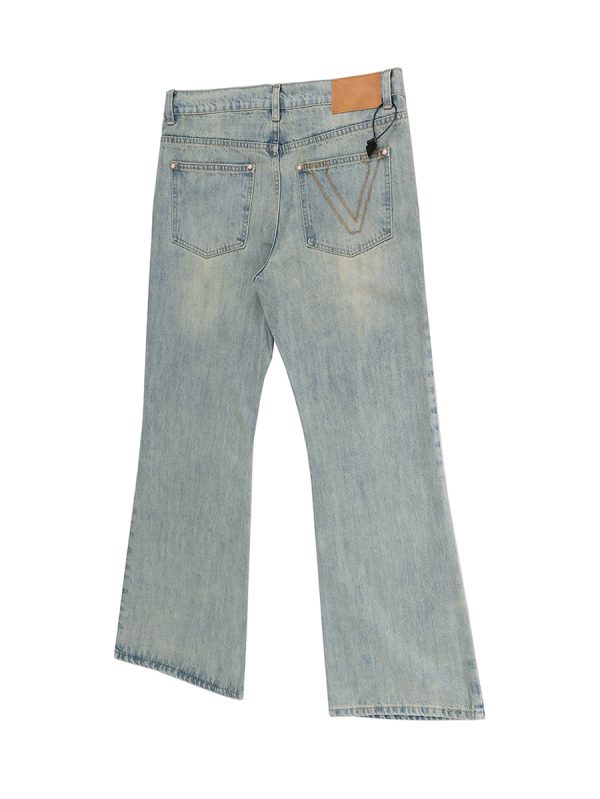 TJ126 Men's 13.6 OZ Mud Vintage Wash Bootcut Jeans