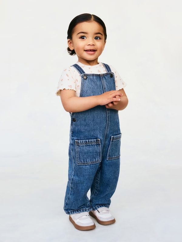 1788963953961296.jpg Baby Girls 9 OZ Lyocell Bib Denim Overalls