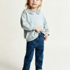 Toddler Girls 9 OZ Minimalist Stretch Slim Fit Straight Leg Rolled Cuff Jeans
