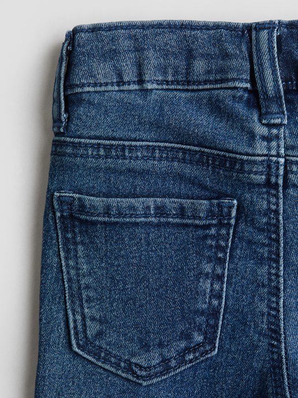 Toddler Girls 9 OZ Minimalist Stretch Slim Fit Straight Leg Rolled Cuff Jeans