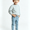 Toddler Boys 9 OZ Minimalist Stretch Slim Fit Straight Leg Rolled Cuff Jeans