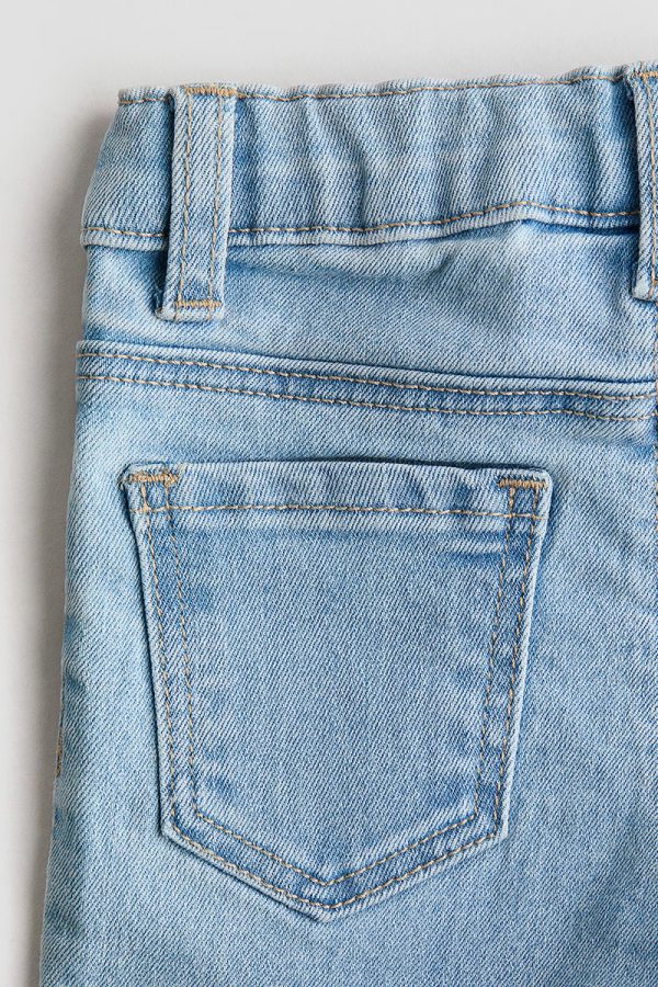 Toddler Boys 9 OZ Minimalist Stretch Slim Fit Straight Leg Rolled Cuff Jeans