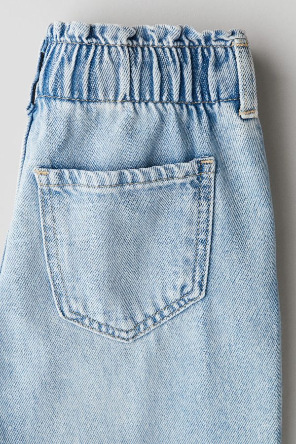 1789052462995631.jpg HMKD021 Daisy Wide Leg Paper-Bag Jeans Cotton 100% 2-8