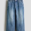 1789052571897831.jpg HMKD021 Daisy Wide Leg Paper-Bag Jeans Cotton 100% 2-8