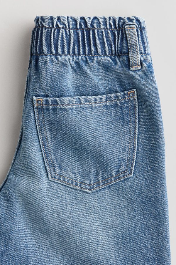 1789052612396882.jpg HMKD021 Daisy Wide Leg Paper-Bag Jeans Cotton 100% 2-8