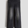 1789052938357502.jpg HMKD022 Denim-Look Wide-Leg Jeggings Cotton 75%, Polyester 19%, Spandex 6% 2-8