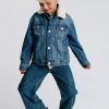 HMKD049  Denim Jacket with Teddy Fleece Collar  ShellCotton 100%  ShellCotton 100% Sleeve liningPoly