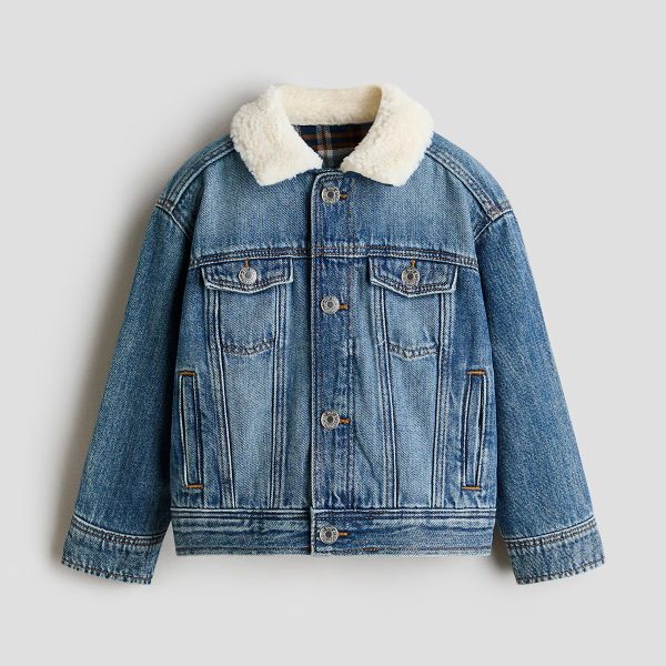HMKD049  Denim Jacket with Teddy Fleece Collar  ShellCotton 100%  ShellCotton 100% Sleeve liningPoly
