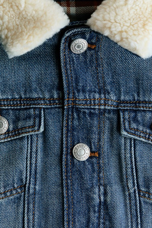 HMKD049  Denim Jacket with Teddy Fleece Collar  ShellCotton 100%  ShellCotton 100% Sleeve liningPoly