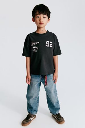 1789068629856533.jpg HMKD018 Loose-Fit Barrel-Leg Jeans Cotton 100% 2-8
