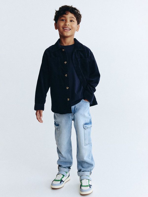 HMKD014  Relaxed Tapered Fit Jeans  Cotton 100%