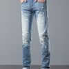 5107  Men's 10.8 OZ Vintage Destroyed Wash Ripped Distressed Skinny Jeans