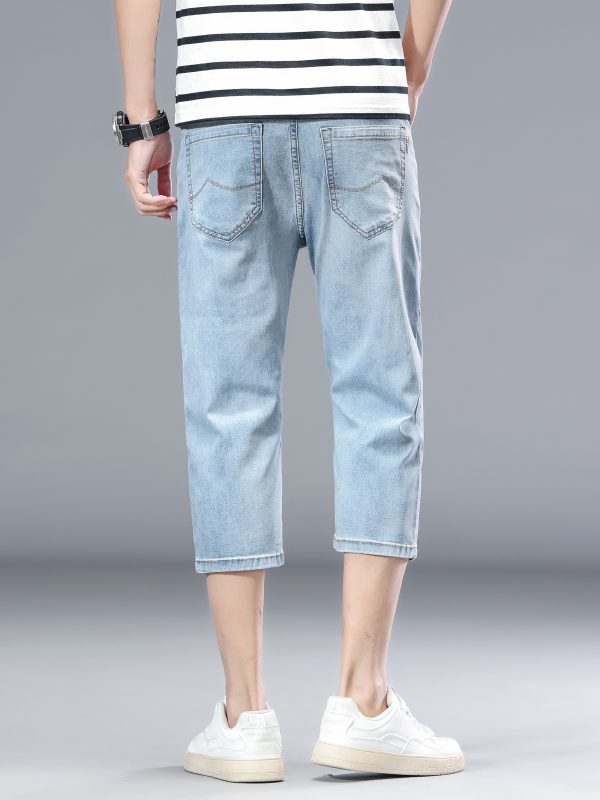 894  Men's 10.8 OZ Stretch Slim Fit Denim 7/10 Length Capris Jeans