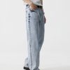 19911  Men's 13 OZ Relaxed Straight Acid Snow Wash Beaded Jeans