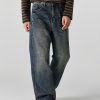 DL3100  Men's 13.2 OZ Distressed Vintage Wash Bootcut Jeans