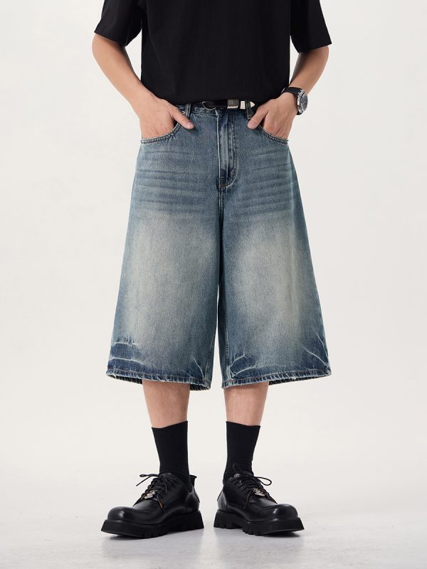 1790241572152272.jpg 7033 Men's 11.8 OZ Baggy Wide Leg 7/10 Length Denim Capris Jeans