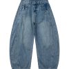 PL2268  Men's 12.8 OZ Vintage Light Wash Baggy Balloon Jeans