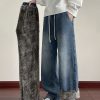 1791428612140419.jpg LL693R1 Men's 11 OZ Elastic Waist Winter Fox Fleece Lined Jeans