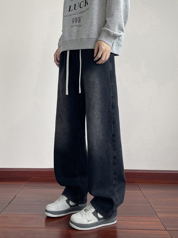 1791429527655754.jpg LL693R1 Men's 11 OZ Elastic Waist Winter Fox Fleece Lined Jeans
