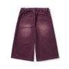 721  Men's Dyed Back‑half Elastic Waistband 8/10 Length Cropped Jeans