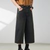 721  Men's Dyed Back‑half Elastic Waistband 8/10 Length Cropped Jeans